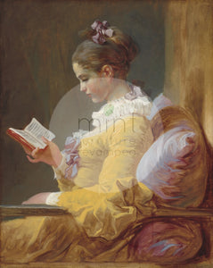 Mint Decoupage Paper Young Girl Reading