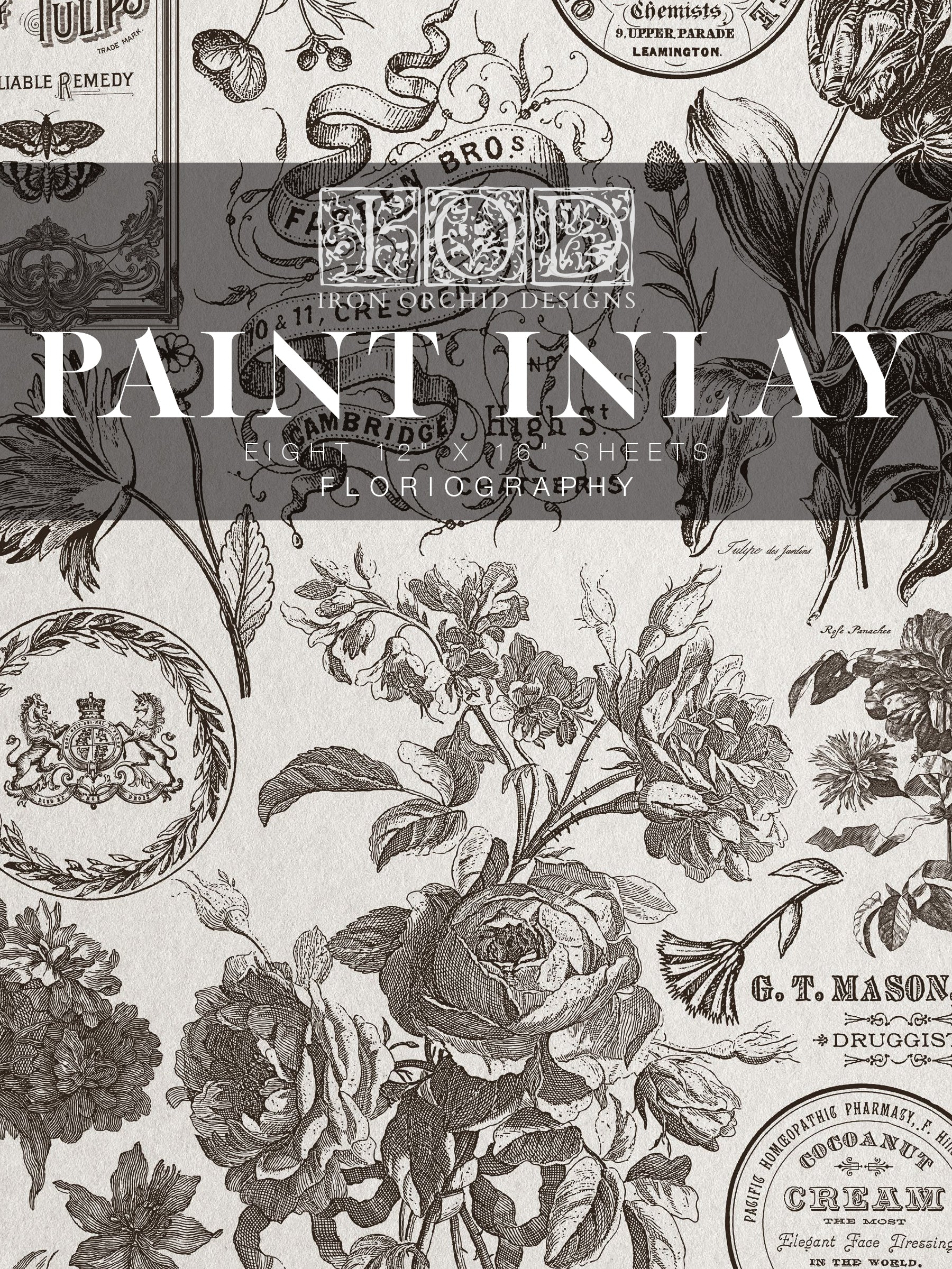 Floriography Paint Inlay by Iron Orchid Designs IOD Summer 2025