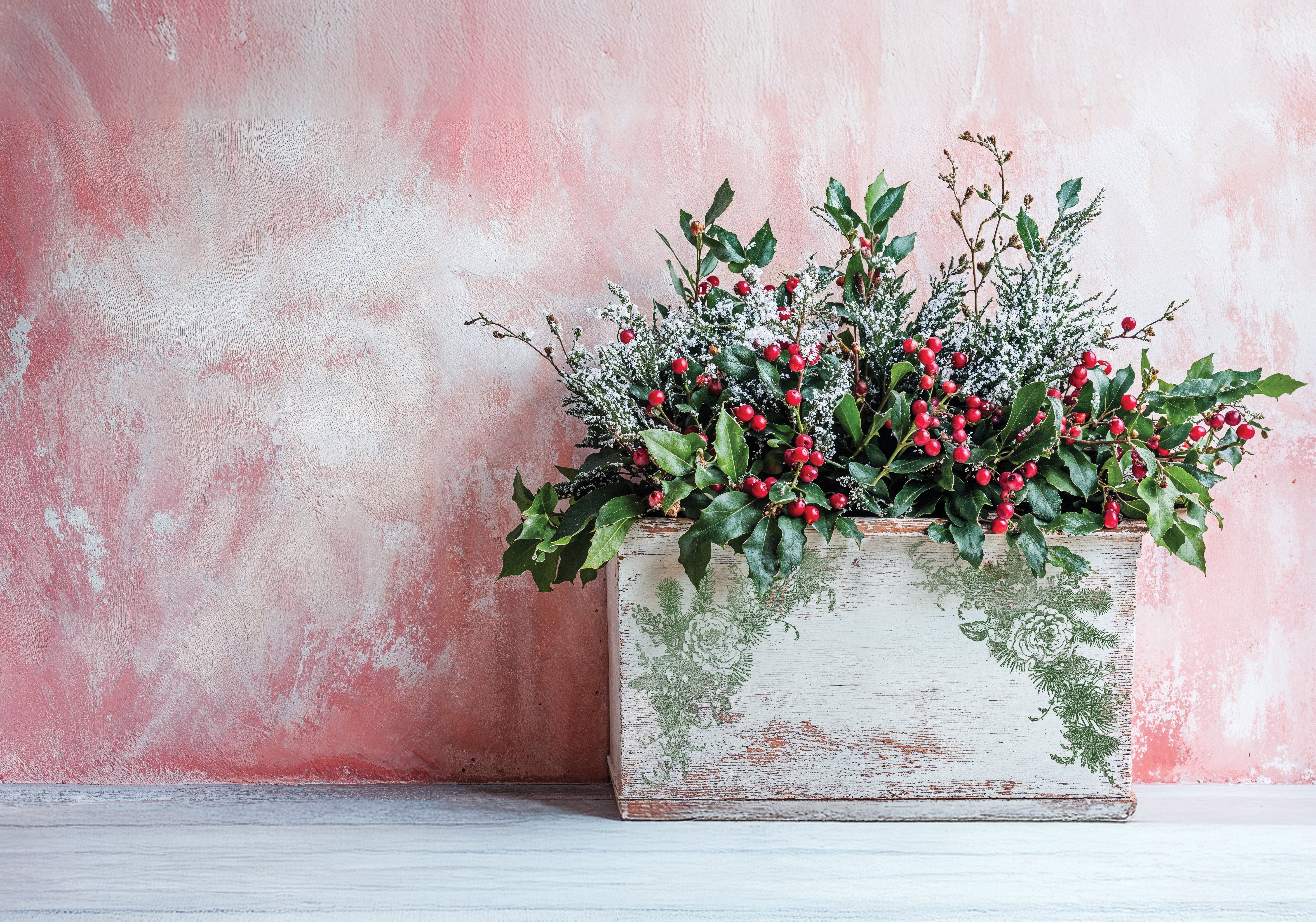 Holly & Pine Stamp von Iron Orchid Designs IOD Weihnachten 2025 Limited Edition