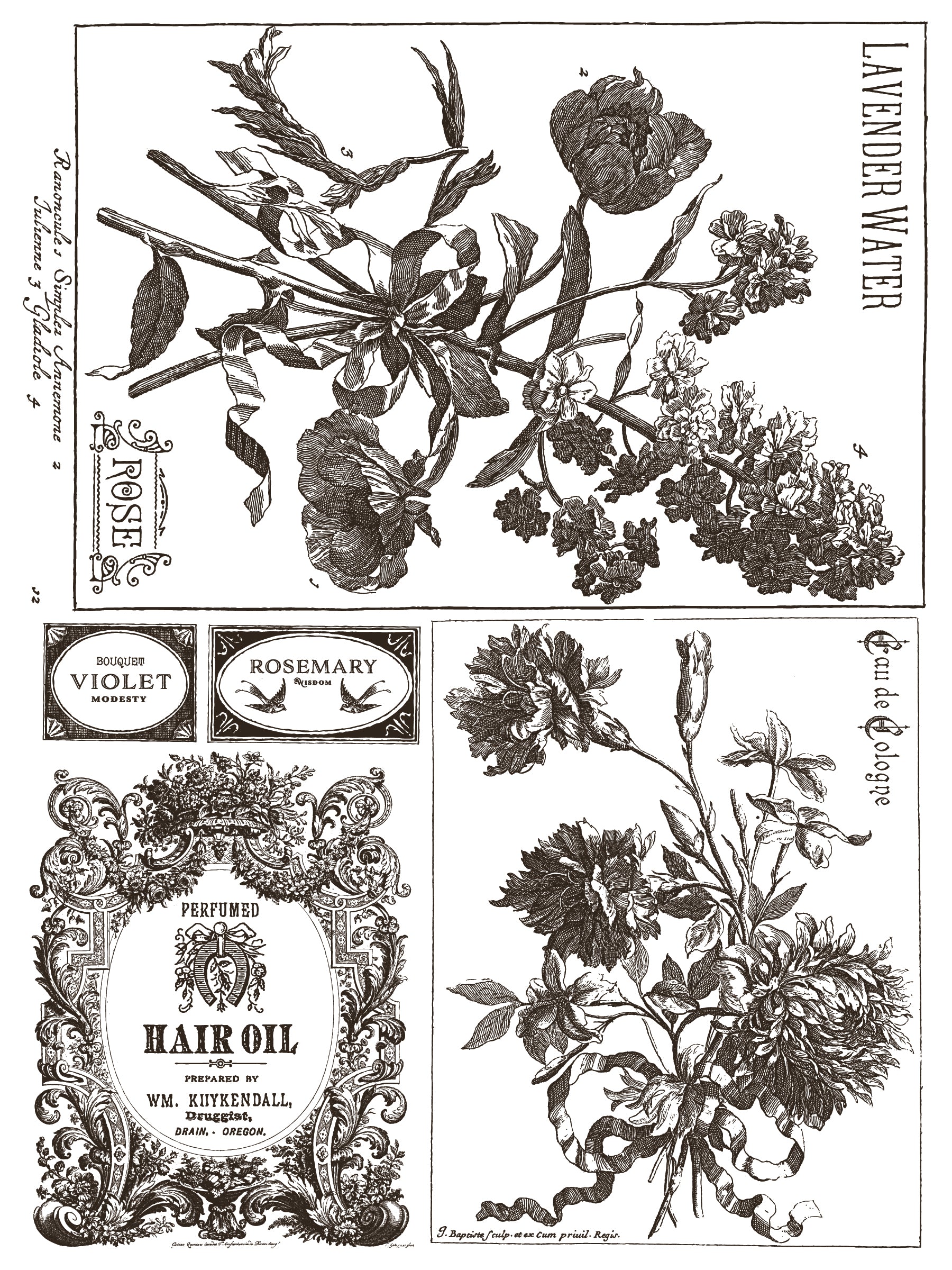 Floriography Paint Inlay by Iron Orchid Designs IOD Summer 2025