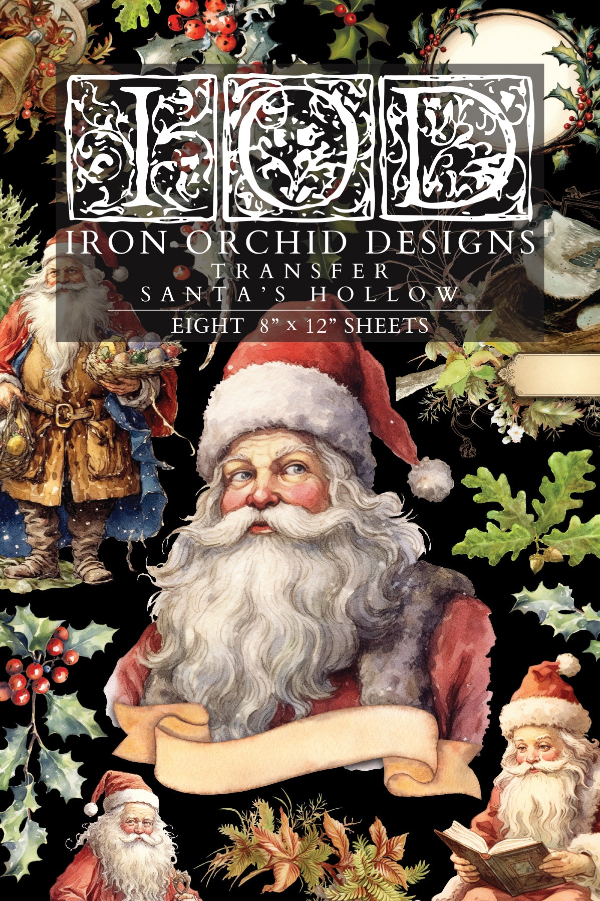 Santa's Hollow Transfer by Iron orchid Designs IOD Christmas 2025  LIMITED EDITION