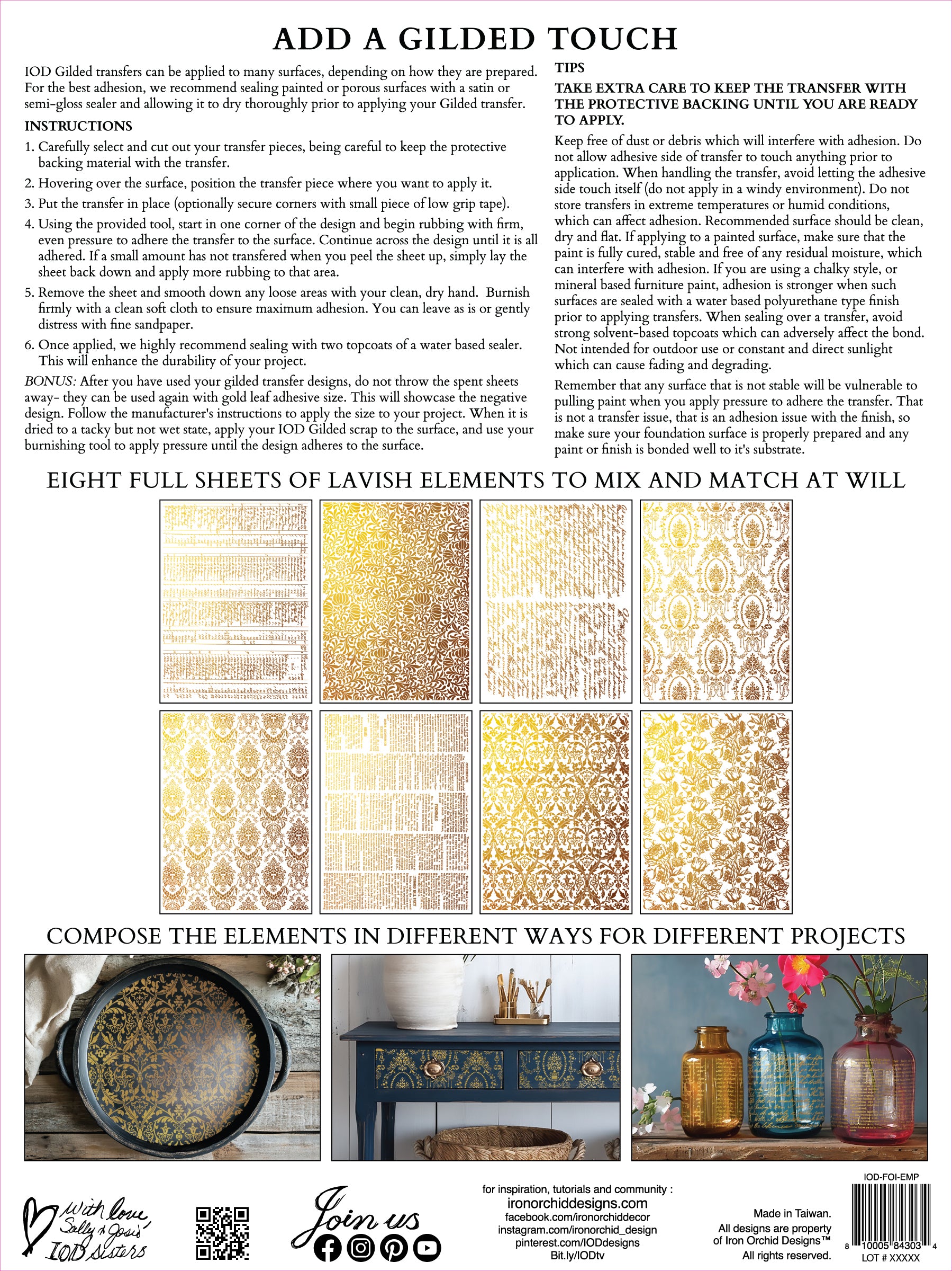 Emporium Gilded IOD Decor Transfer Summer 2025