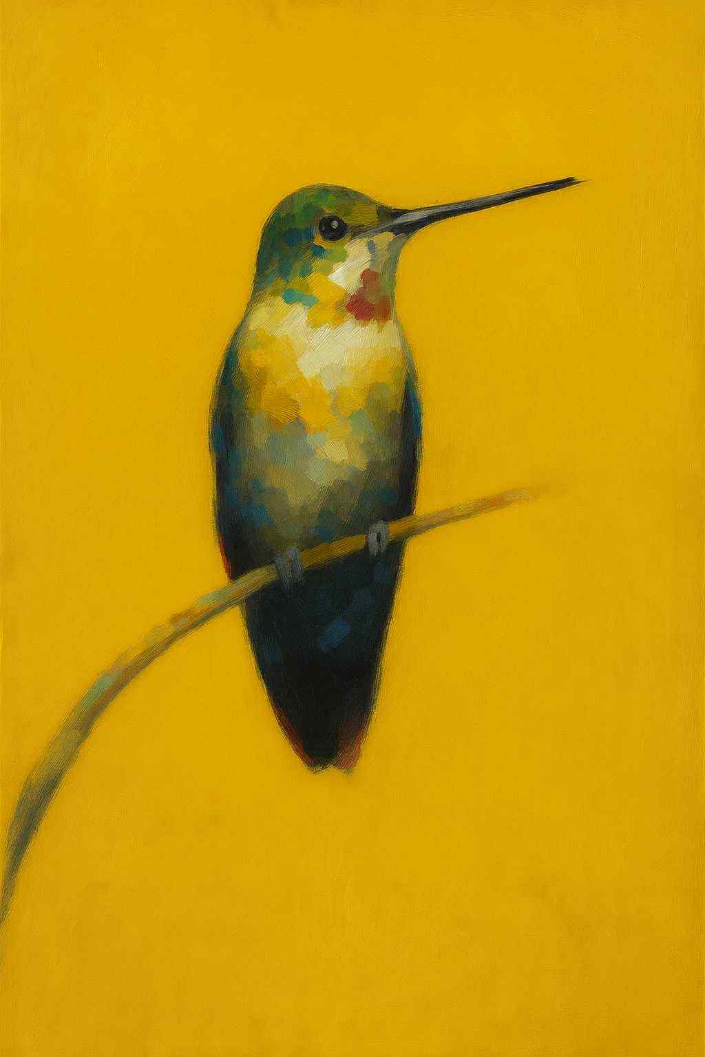 Hummingbird Right - Mint Decoupage Paper