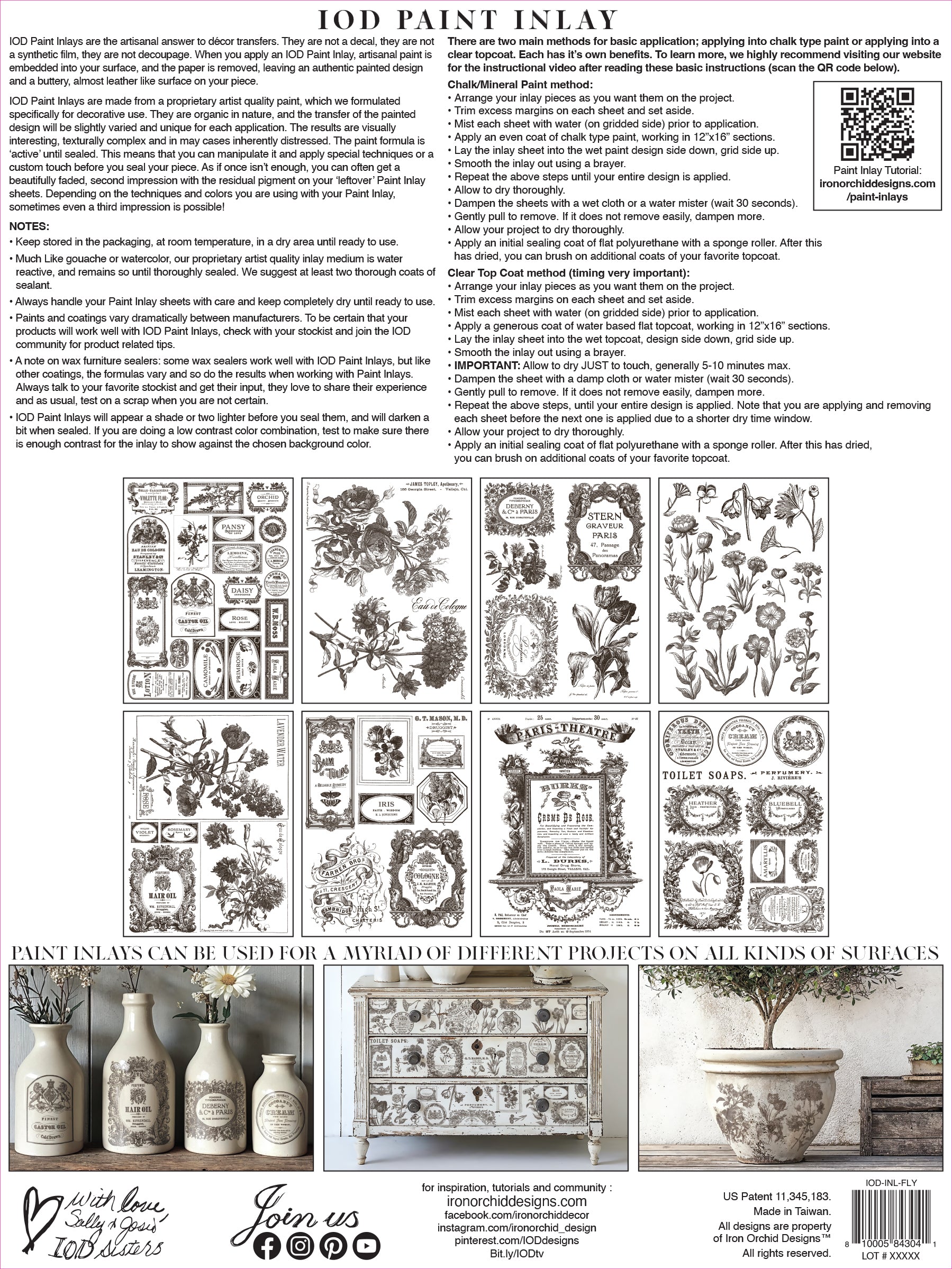 Floriography Paint Inlay by Iron Orchid Designs IOD Summer 2025