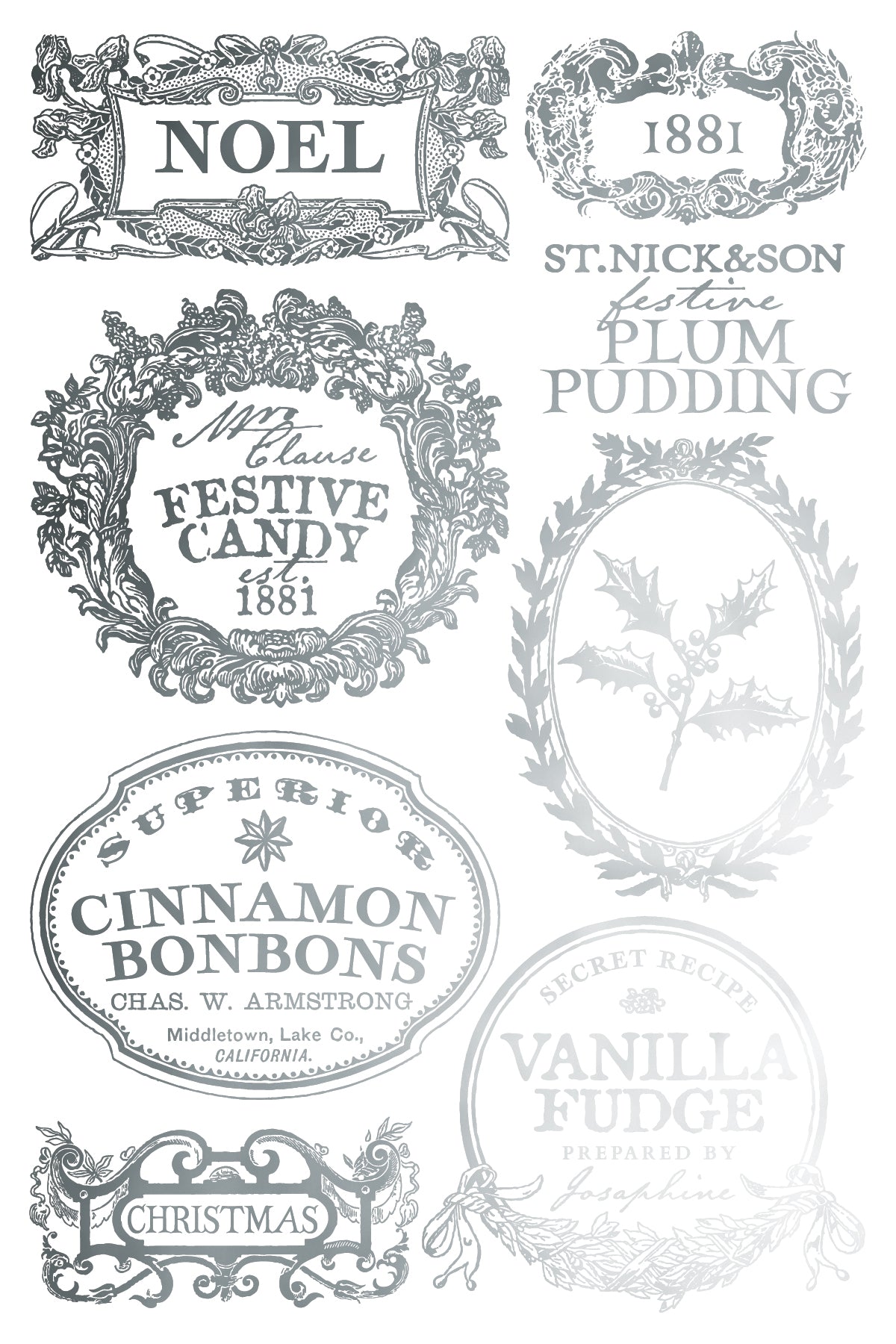 Figgy & Flourish Gilded Transfer Transfer by Iron orchid Designs IOD Christmas 2025  LIMITED EDITION