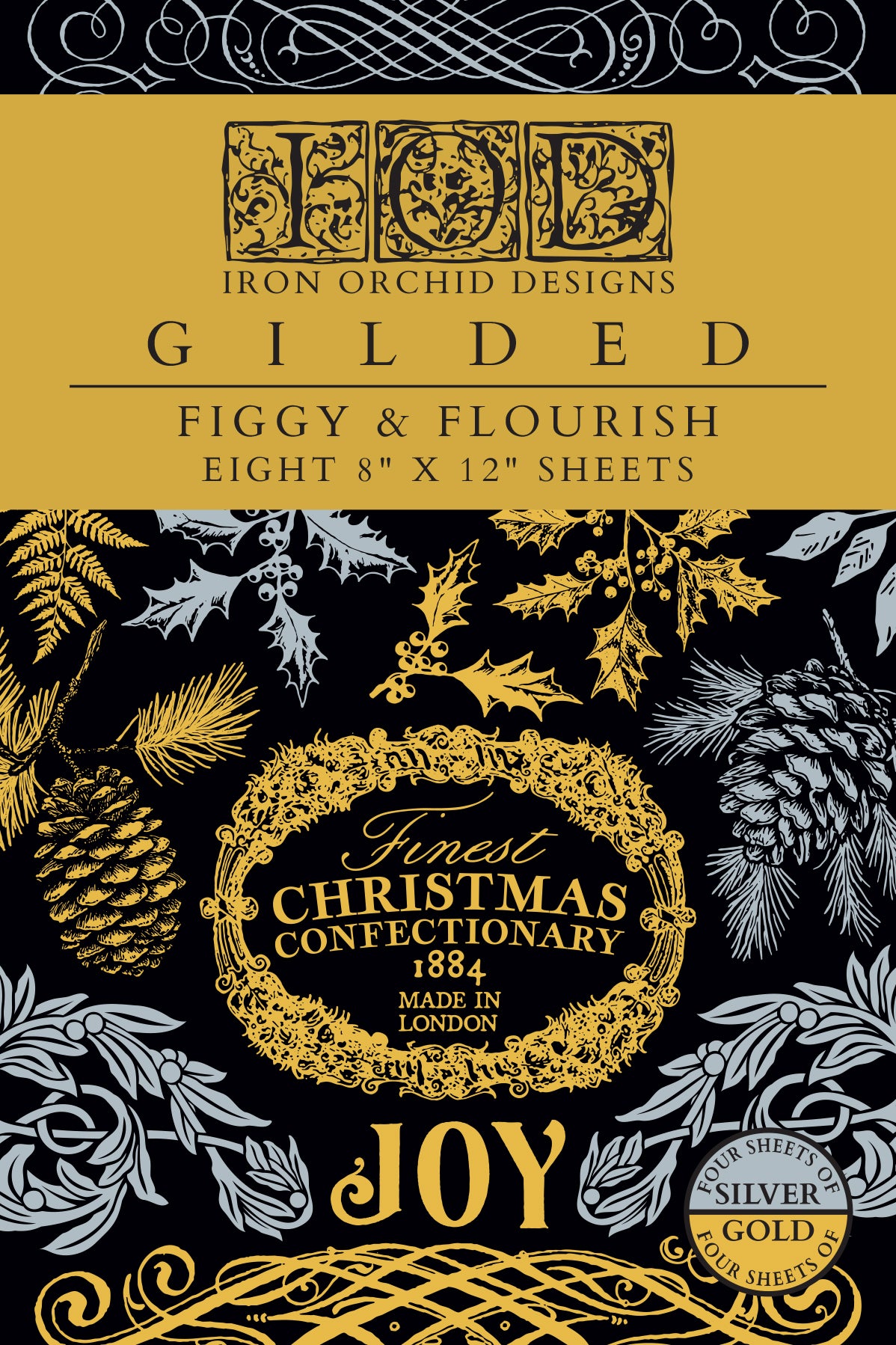 Figgy & Flourish Gilded Transfer Transfer by Iron orchid Designs IOD Christmas 2025  LIMITED EDITION
