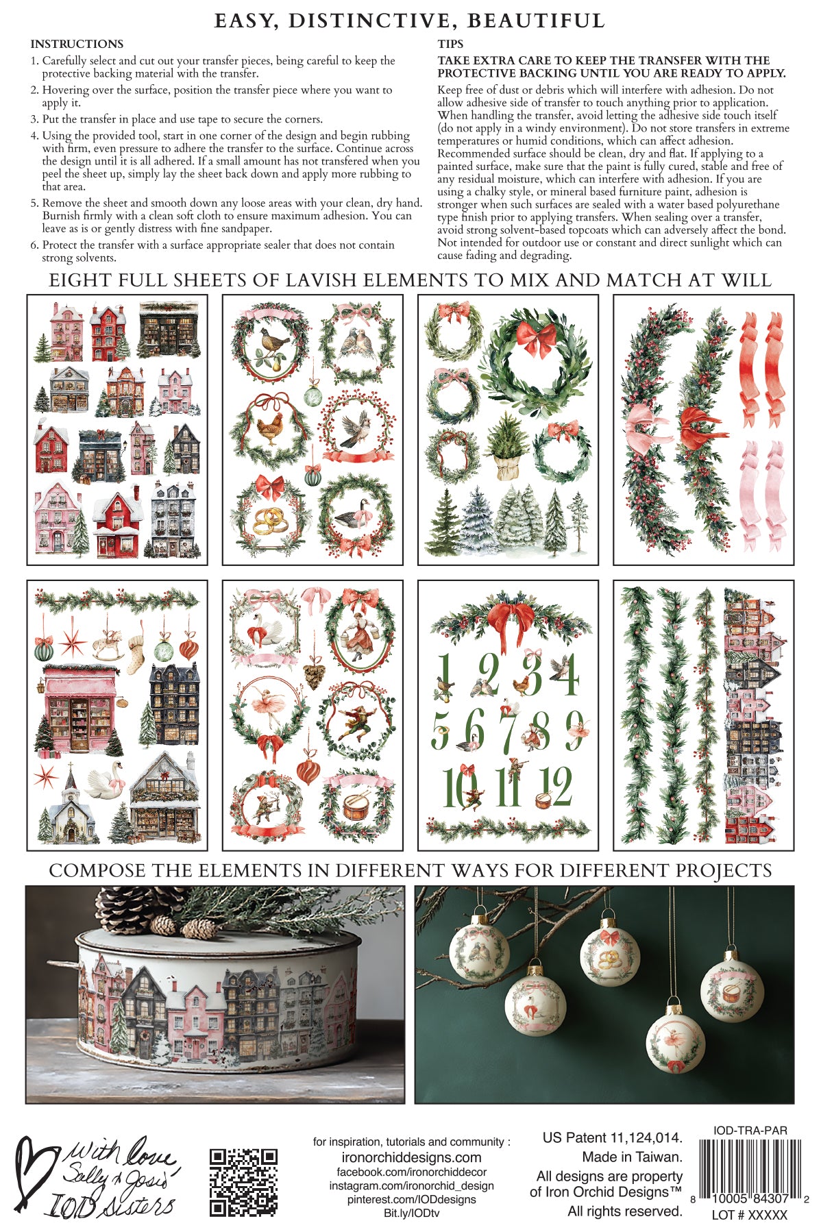 Partridge Lane Transfer by Iron orchid Designs IOD Christmas 2025  LIMITED EDITION