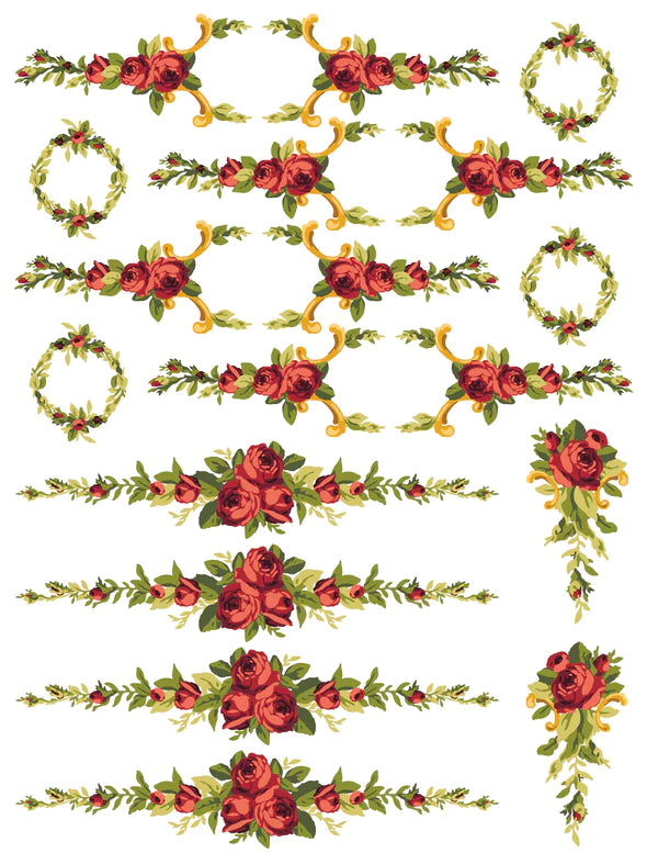 Petite Fleur Red pinta Red Pinte por Iron Orchid Designs IOD