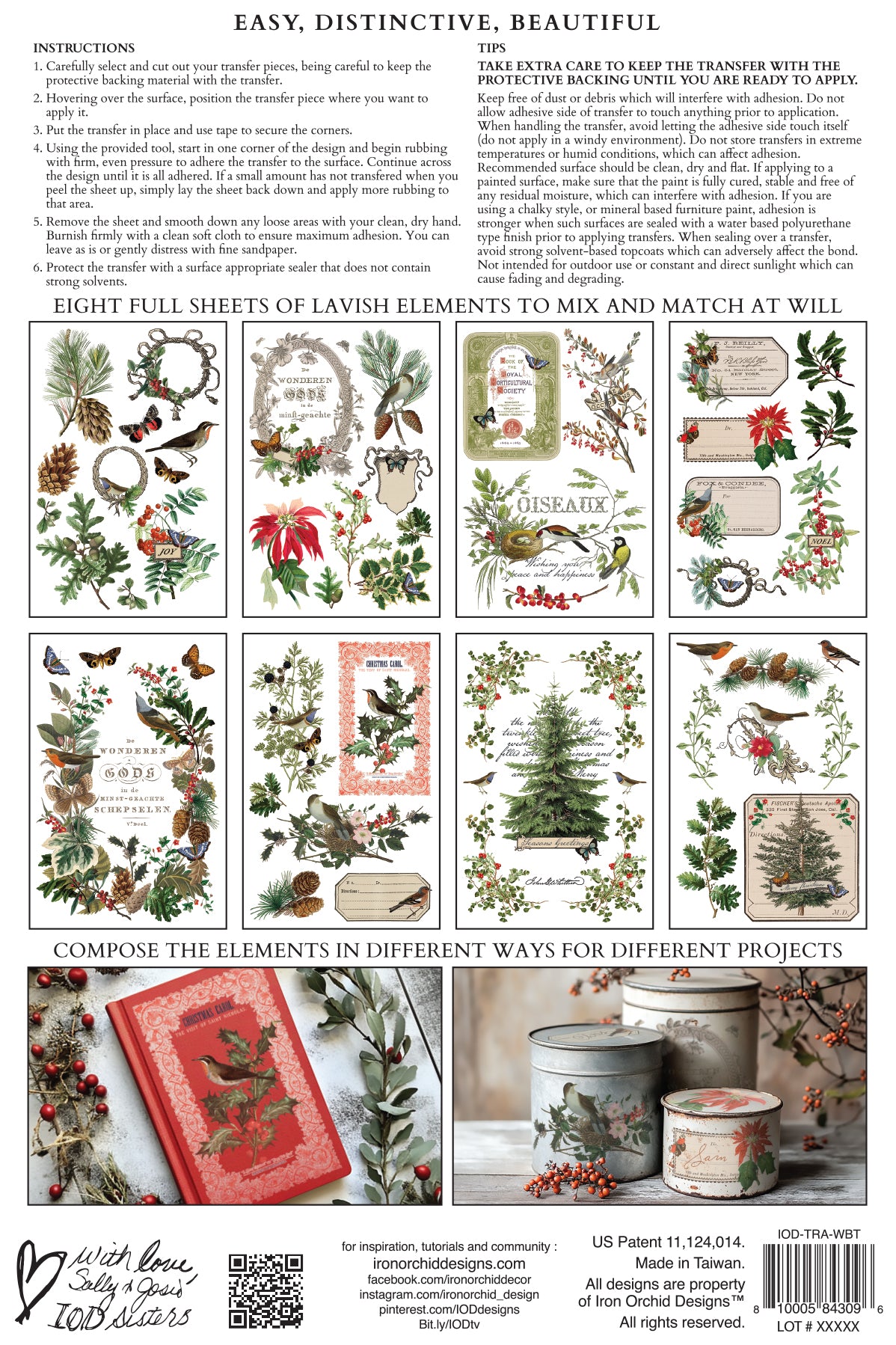 Winter Botanist Transfer by Iron orchid Designs IOD Christmas 2025  LIMITED EDITION
