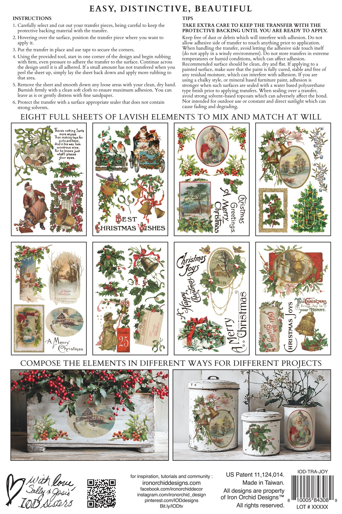 Christmas Joy Transfer by Iron orchid Designs IOD Christmas 2025  LIMITED EDITION