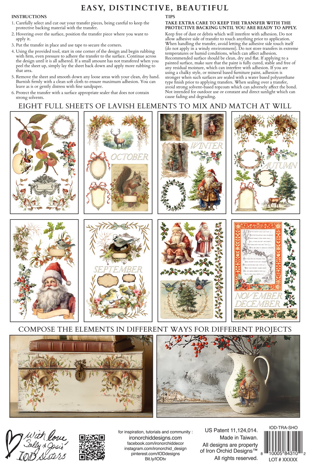 Santa's Hollow Transfer by Iron orchid Designs IOD Christmas 2025  LIMITED EDITION