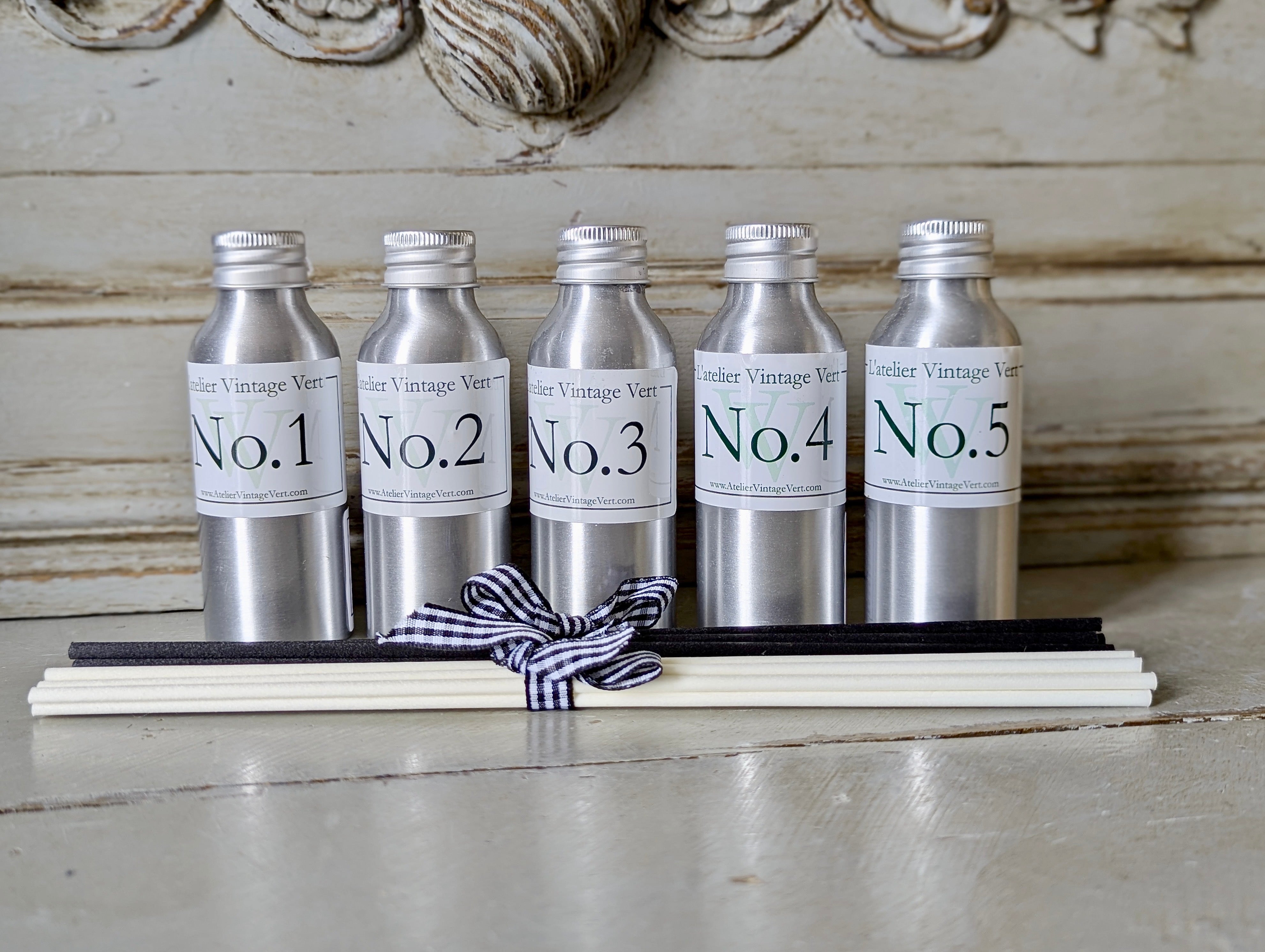 Recambios para difusor: elija su fragancia y color de caña, Atelier Vintage Vert