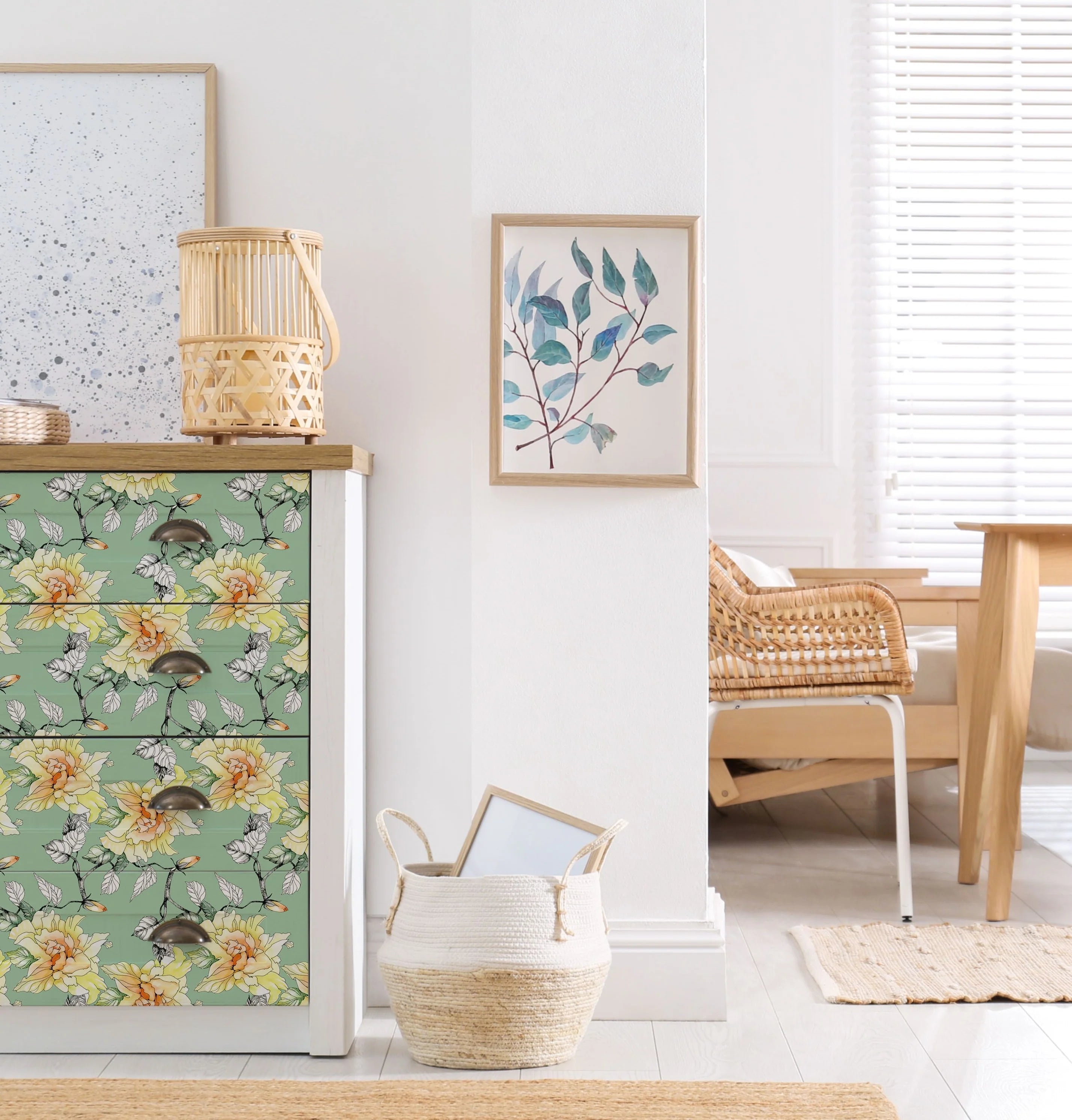 Pastel Floral - Mint Paper - Mint by Michelle