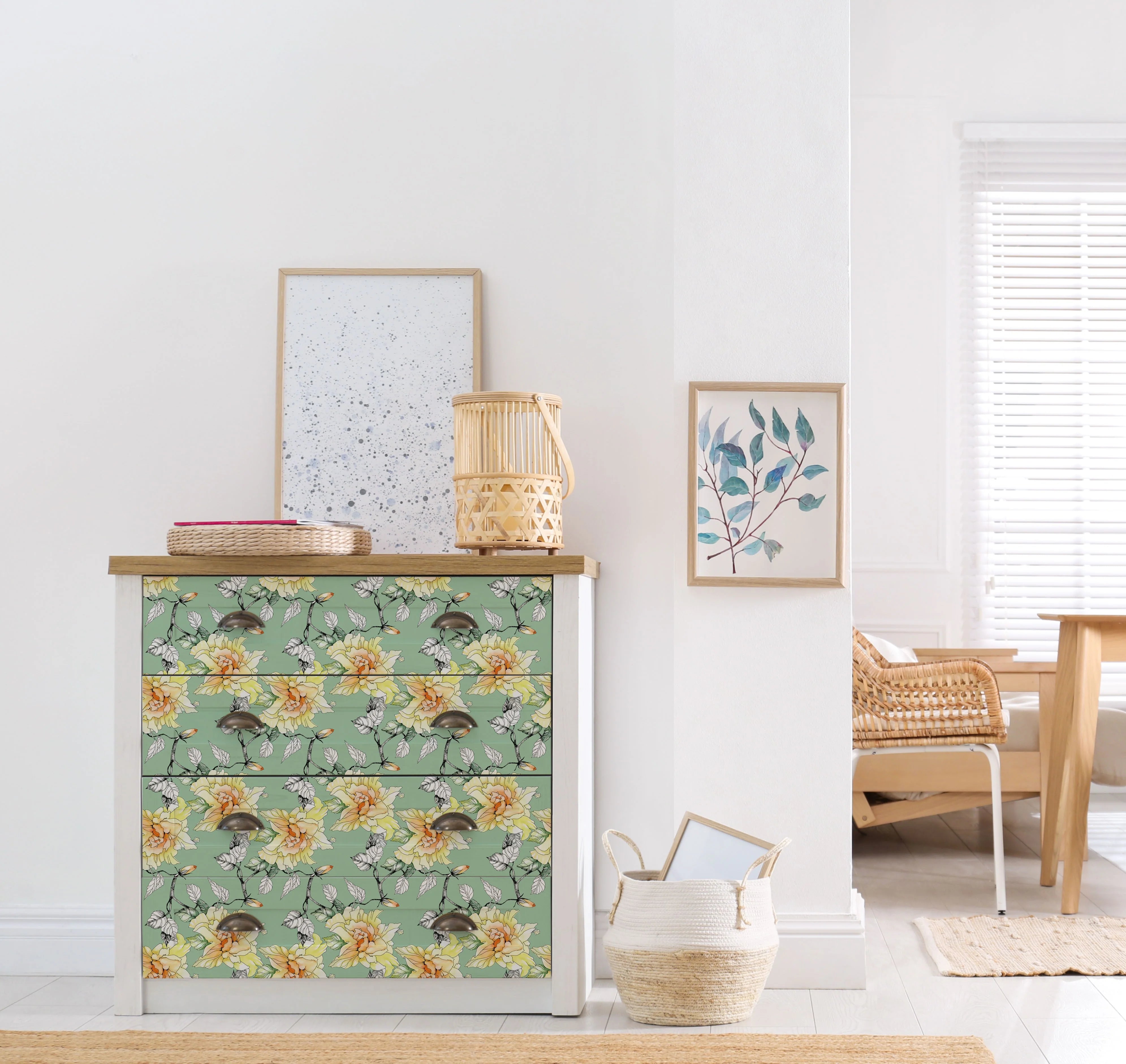 Pastel Floral - Mint Paper - Mint by Michelle