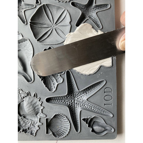 Molde de concha de mar por diseños de orquídeas de hierro