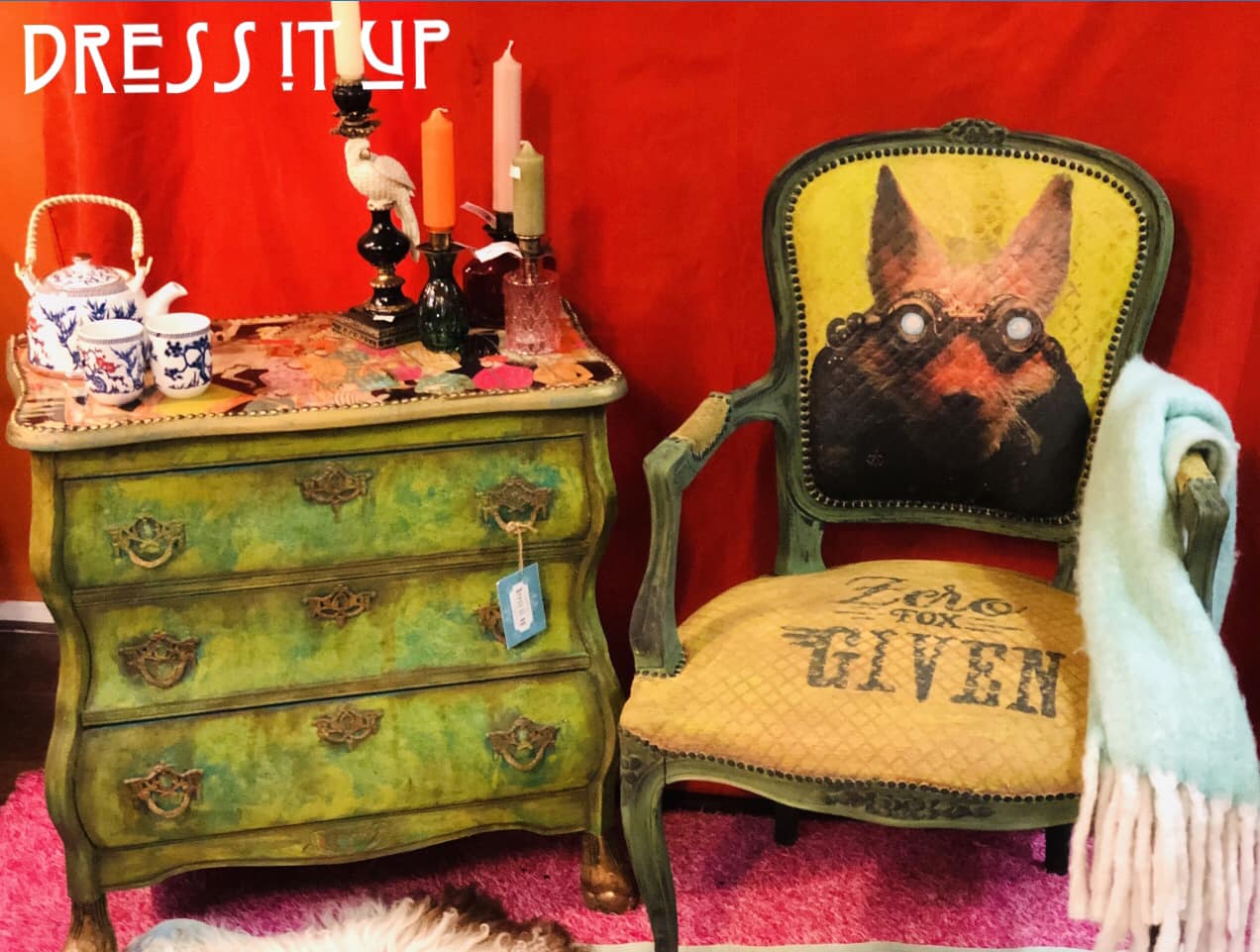 Future Fox Decoupage Paper - Mint par Michelle