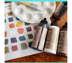 Tinta cinza de pedra por desenhos de orquídeas de ferro